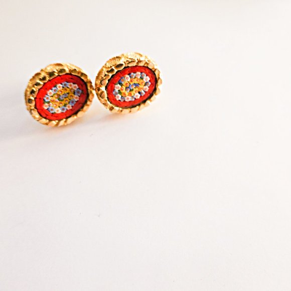 Vintage Micro Mosaic Cufflinks - Picture 1 of 2